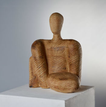 <b>Sitzende in Ockertönen</b>
<br>Geissler, Michaela